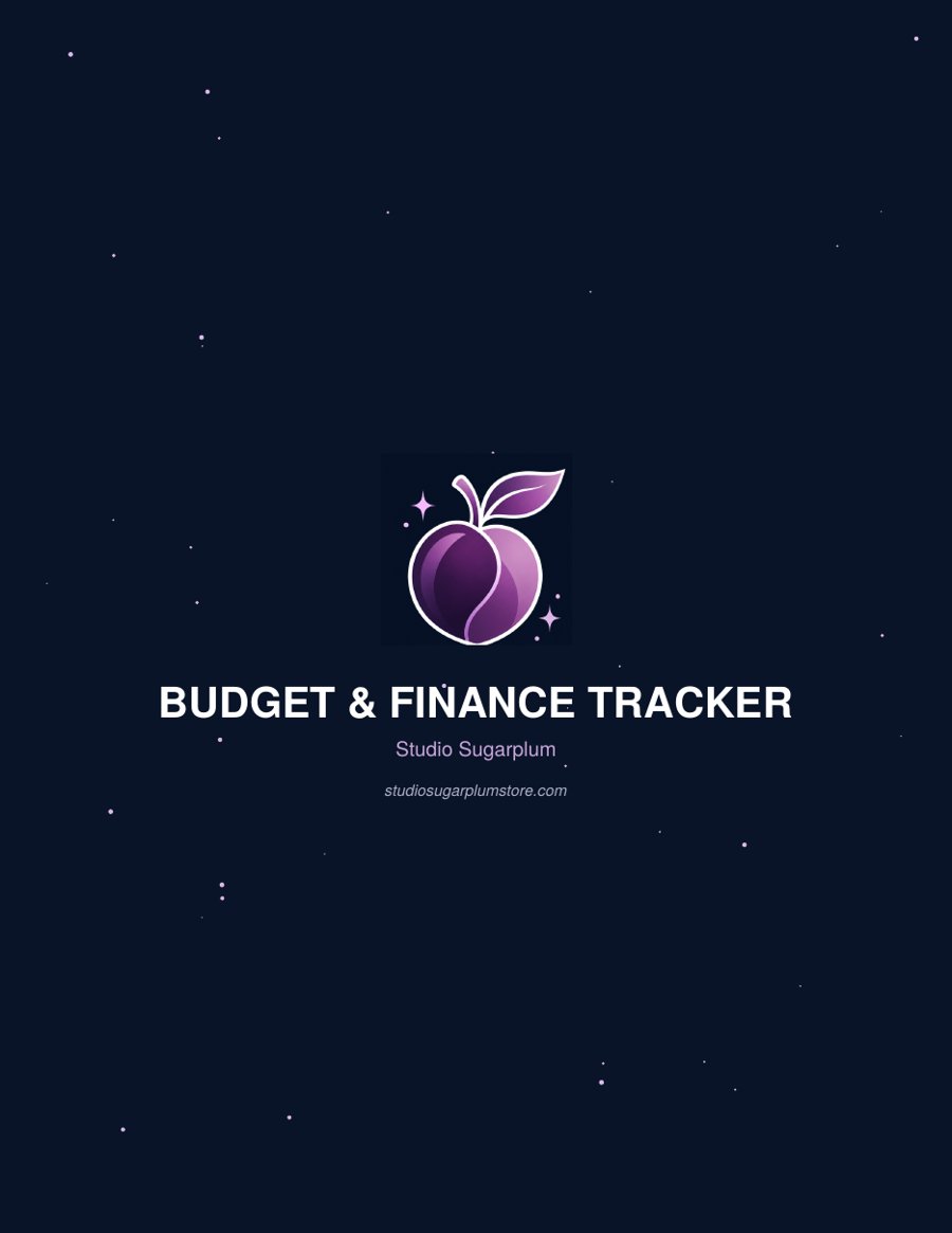 Budget & Finance Tracker (Studio Sugarplum)