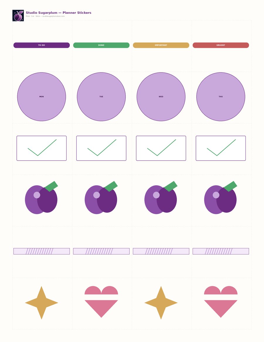 Planner Sticker Sheet (Studio Sugarplum)