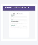 Custom GPT Client Intake Form