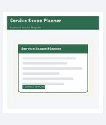 Service Scope Planner